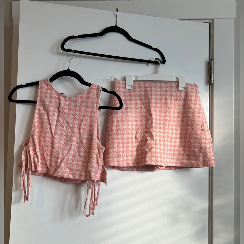 COPY - Zara houndstooth top *TOP ONLY*
